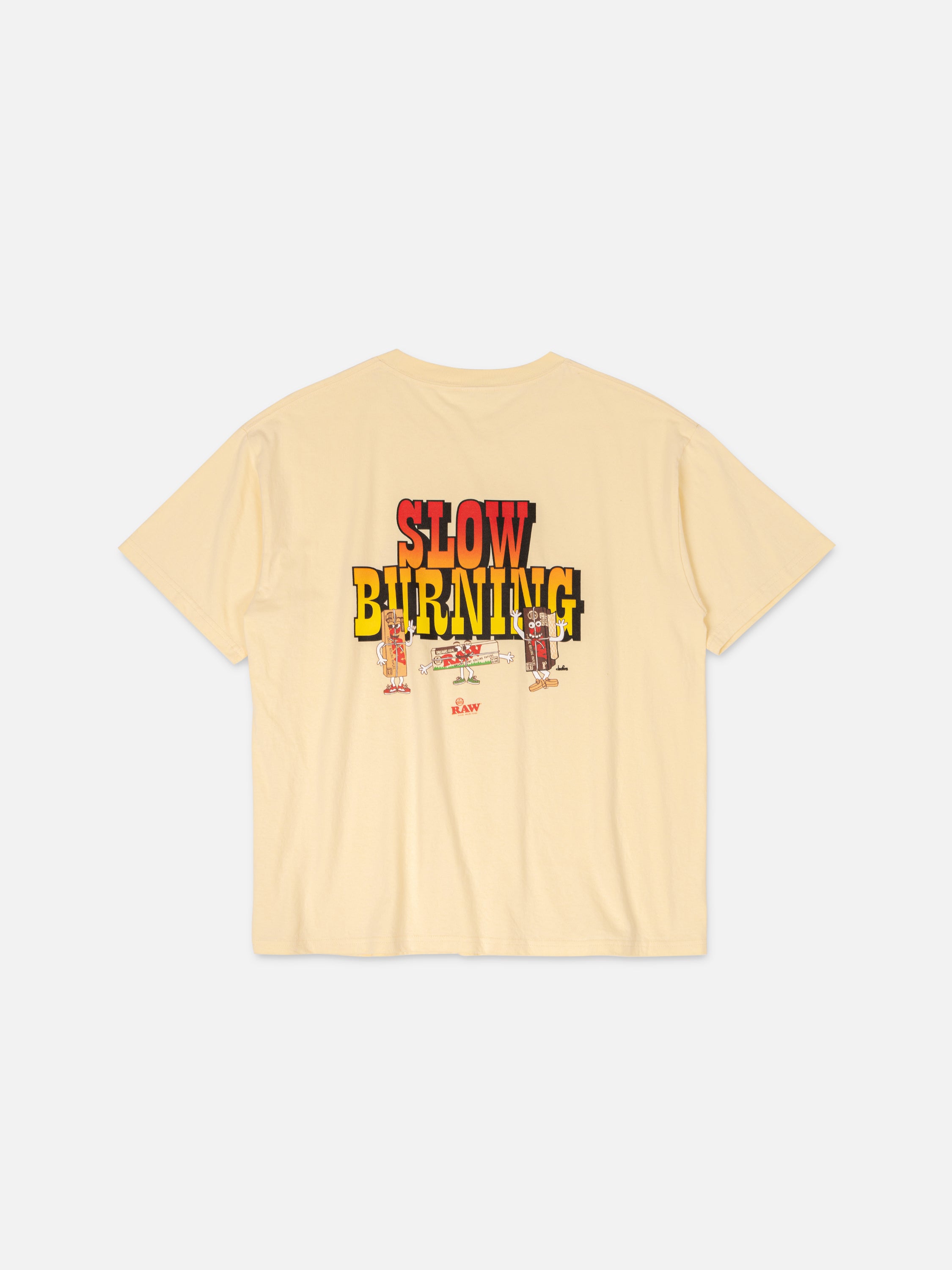 RAW x INTERBREED “SLOW BURNING SS Tee” artwork by cleofus / Lt.Yellow –  INTERBREED ONLINESTORE