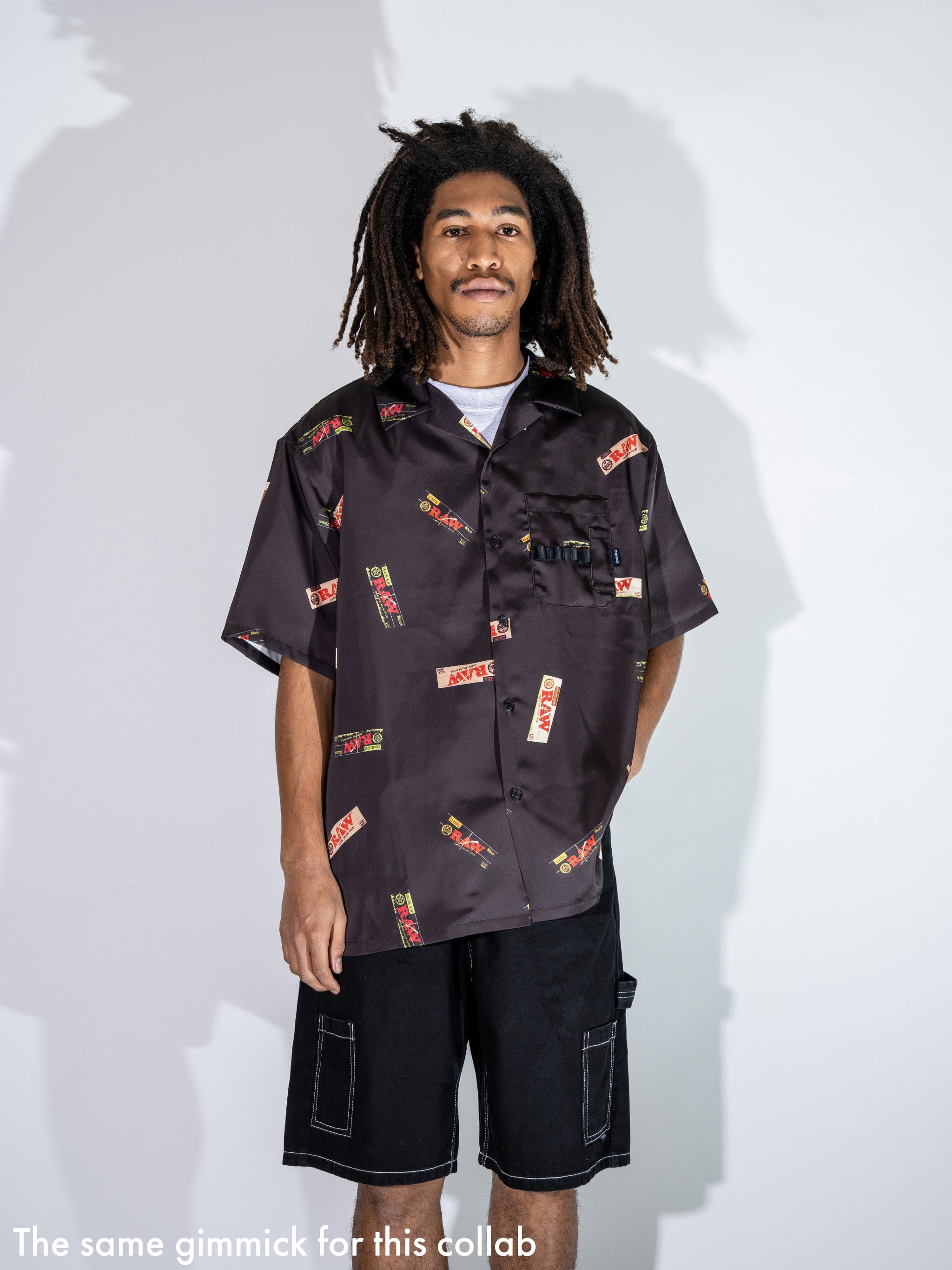 【24h限定値下げ】MURRAL Encounter shirt RAW x INTERBREED “Logo Open Collar Shirt” / Natural